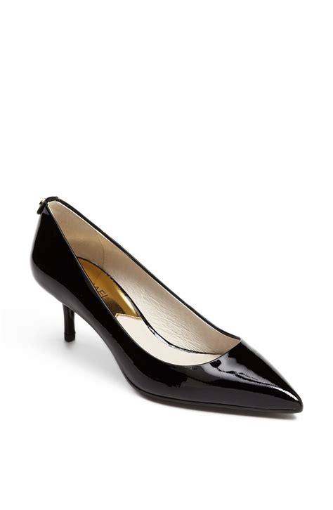 michael kors high heels black|michael kors kitten heel pump.